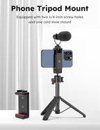 VRIG Phone Tripod Mount with Cold Shoe Adapter, Phone Holder Clip Connector - Image 2