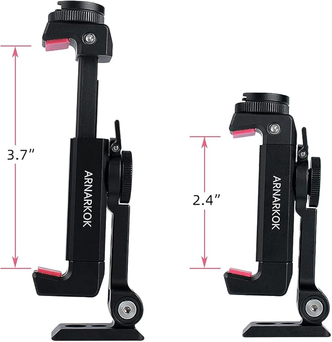 Metal Phone Tripod Mount w Rotatable Cold Shoe - Image 4