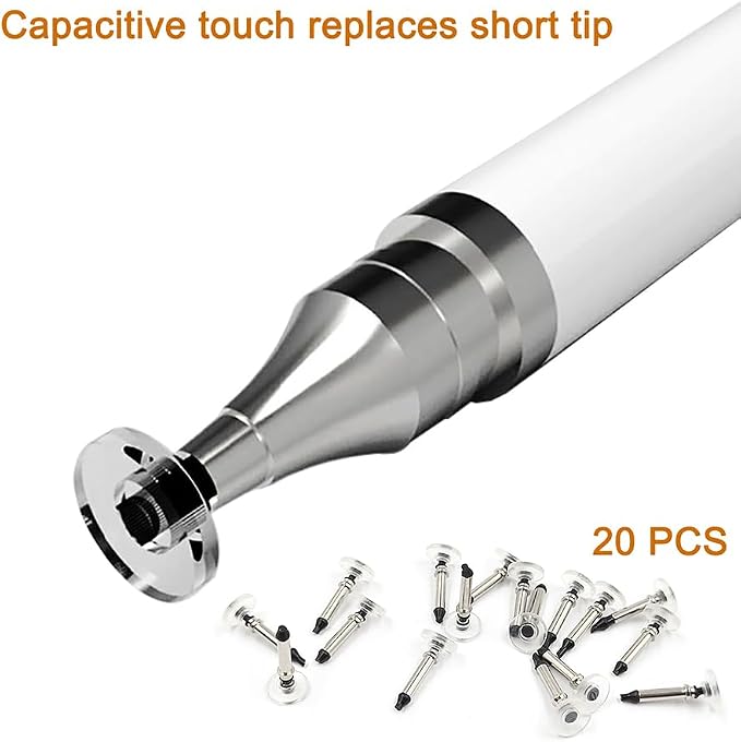 YuCool 20 Pieces Passive Stylus Pen Replacement Disc Tips, Universal Nibs - Image 2