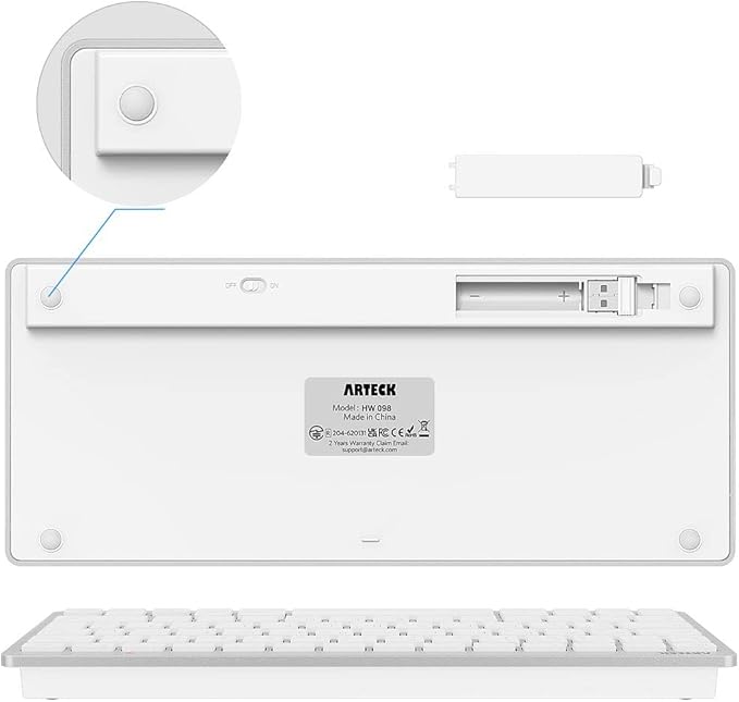 Arteck 2.4G Wireless Keyboard Ultra Slim and Compact Keyboard - Image 5