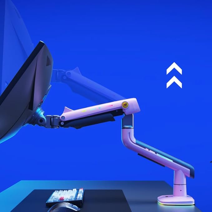 Gaming Monitor Arm for Flat/Ultrawide/Curved Monitors 32 to 60 inch, Heavy Duty - Image 8