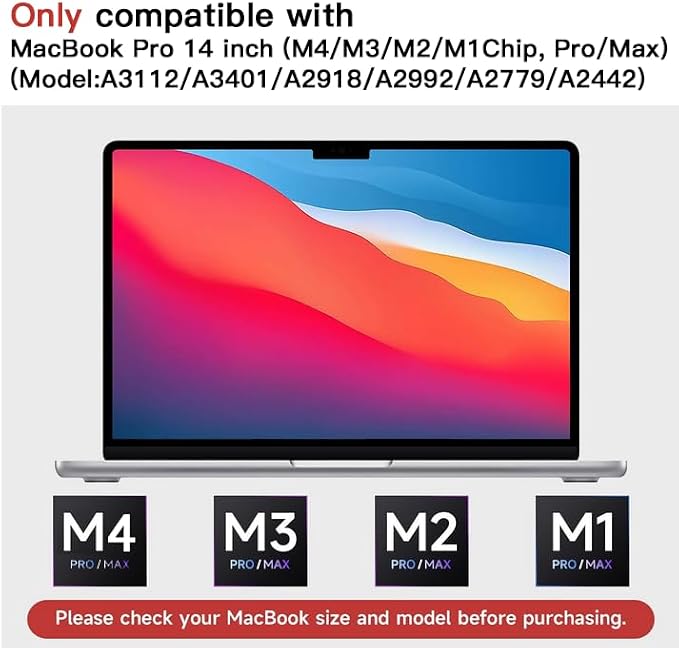 2 Pack Compatible with MacBook Pro 14 Inch Screen Protector, Anti Glare Scratch - Image 2
