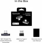 QCC Dongle Pro USB-C Bluetooth Adapter, aptX Lossless&aptX-Adaptive, Low - Image 9