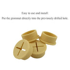 HAHIYO 4Pcs 1Inch/25mm Yellow Flexible Rubber Desk Grommet Wire Grommet Cable - Image 5
