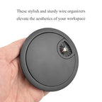 HAHIYO 1Pcs 3.15Inch/80mm Black Zinc Alloy Desk Grommet Wire Grommet Cable - Image 7