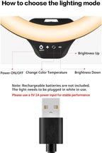 Sensyne 14" Ring Light with Tripod Stand, LED Circle Light with Phone Holder - Image 7