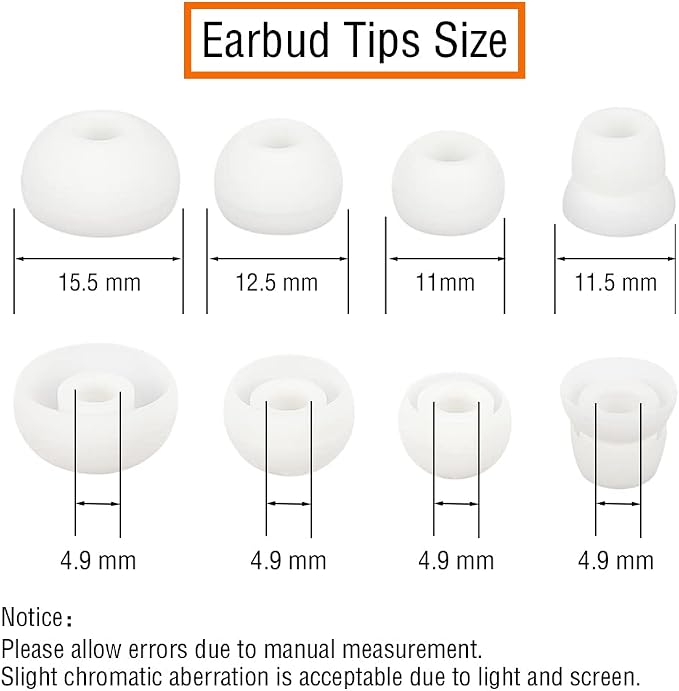 Silicone Ear Tips Earbud Replacement Tips Earbuds Eargels Earpads Earbuds Tips - Image 2