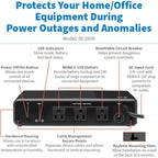 Tripp Lite 350VA UPS Desktop Battery Backup and Surge Protector, 3 Outlets - Image 2