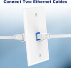 VCE 6-Pack Ethernet Wall Plate, CAT6 RJ45 Wall Plate - Image 3