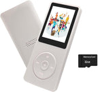 MP3 Player 32GB with Speaker Earphone Portable Mini White Music Player Support by arungo