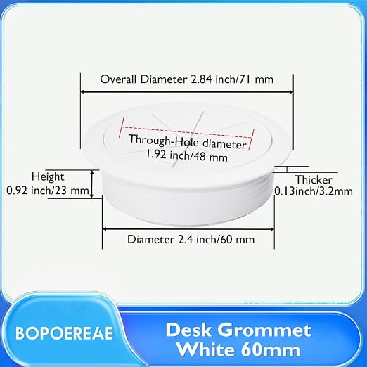 Desk Grommet 2-3/8", Desk Hole Cover - Image 8