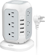 Power Strip Tower with USB Ports-AiJoy Surge Protector with 12 AC Outlet and 4 by AiJoy
