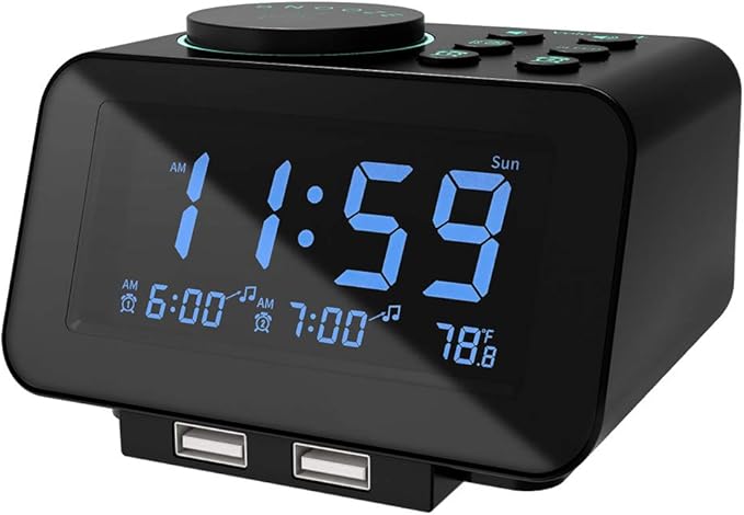 uscce Digital Dual Alarm Clock Radio by USCCE