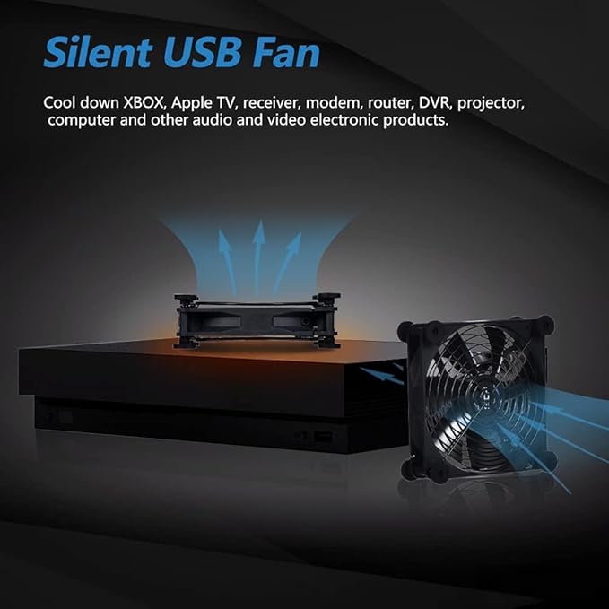 Quiet 140mm USB Fan, 5V USB Portable Cooling Fan - Image 2