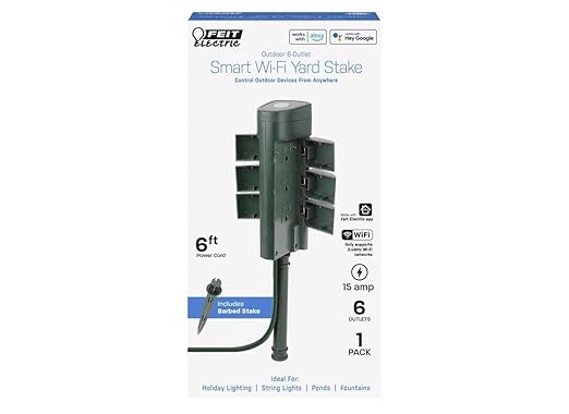 Feit Electric 125V 15A Alexa Google Smart Wifi Yard Stake by FeitElectricCompany