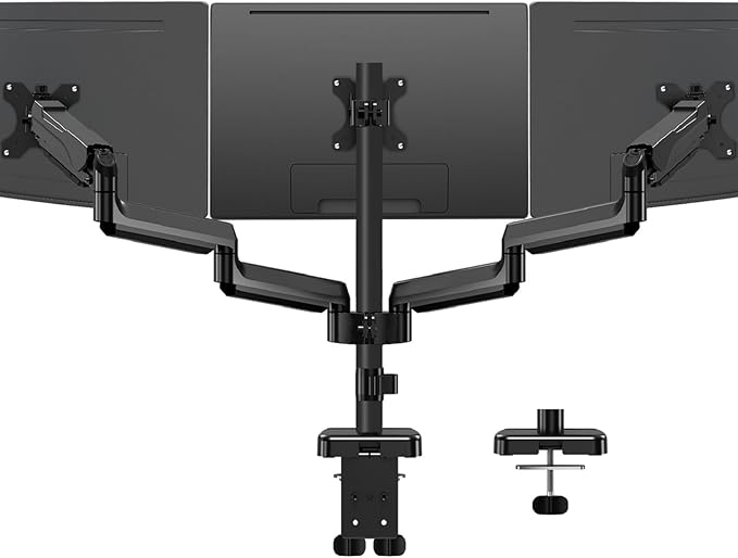 MOUNTUP Triple Monitor Mount for 17-32 inch Screens, Full Motion Triple Monitor by MOUNTUP