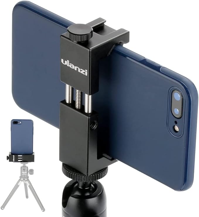 ULANZI ST-02S Aluminum Phone Tripod Mount w Cold Shoe Mount, Support Vertical by ulanzi