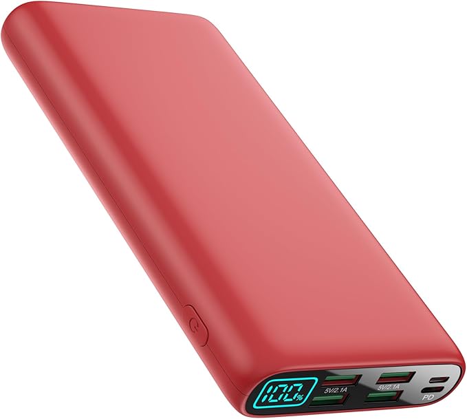 Portable Charger 38800mAh, LCD Display Power Bank, 5 USB Outputs Battery Pack by RGVOTA