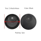HAHIYO 2Pcs 2.4Inch/60mm Black Zinc Alloy Desk Grommet Wire Grommet Cable - Image 2