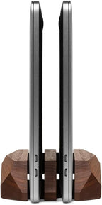 Oakywood Dual Laptop Dock, Vertical Laptop Stand Wood, Laptop Stand - Image 5