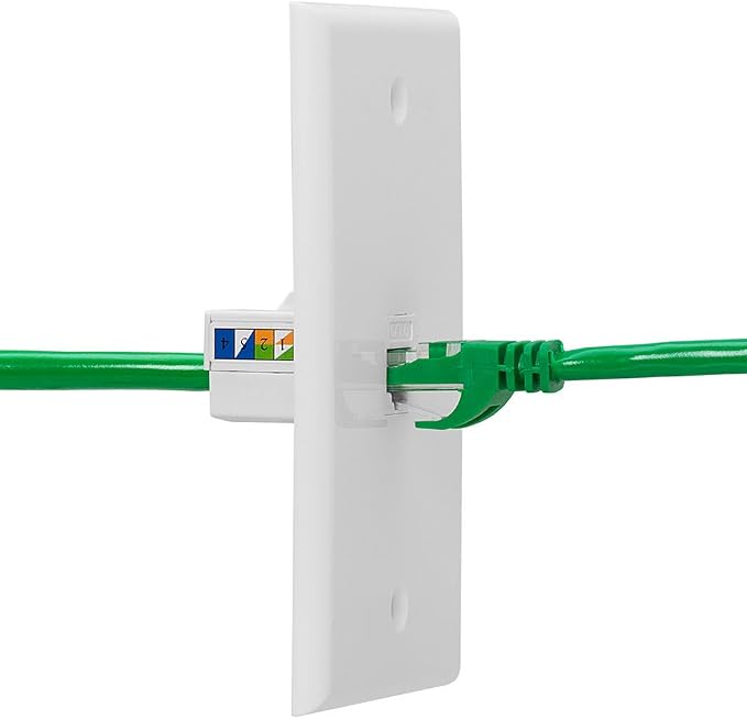 Cmple - RJ45 Keystone Jack 90 Degree Cat6 Keystone Jack Insert Punch Down RJ45 - Image 5