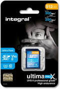 Integral 512GB UHS-II SD Card V90 Up to 300MBs Read and 280MBs Write Speed by Integral