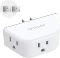 TROND 2 Prong to 3 Prong Outlet Adapter, 3-Way Angled Plug Extender by TRONDOfficial