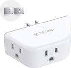 TROND 2 Prong to 3 Prong Outlet Adapter, 3-Way Angled Plug Extender by TRONDOfficial
