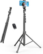 EMART 62’’ Cell Phone Tripod Stand, Adjustable Floor Cellphone Tri Pod Holder by EMART