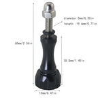 3PCS Black Aluminium Alloy Hand Tightened Screws Length 19.6mm Universal Action - Image 2