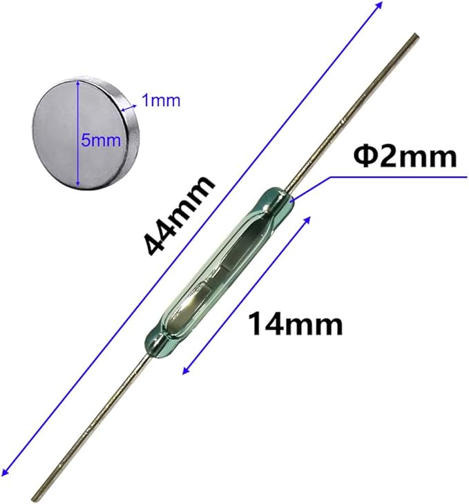 20pcs Glass Reed Switch Reed Contact Normally Open Magnetic Induction Switch - Image 2