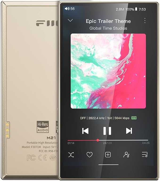FiiO M21 Android 13 Portable Music Player MP3 Snapdragon 680 4* CS43198 DAC by FiiO