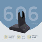 Yealink WH64 Teams Mono DECT & Bluetooth Wireless Headset, 606ft Range - Image 2