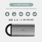 Opro9 8-in-1 USB-C Hub with 3 USB 3.0 Ports, Dual Monitor Laptop Docking Station - Image 7