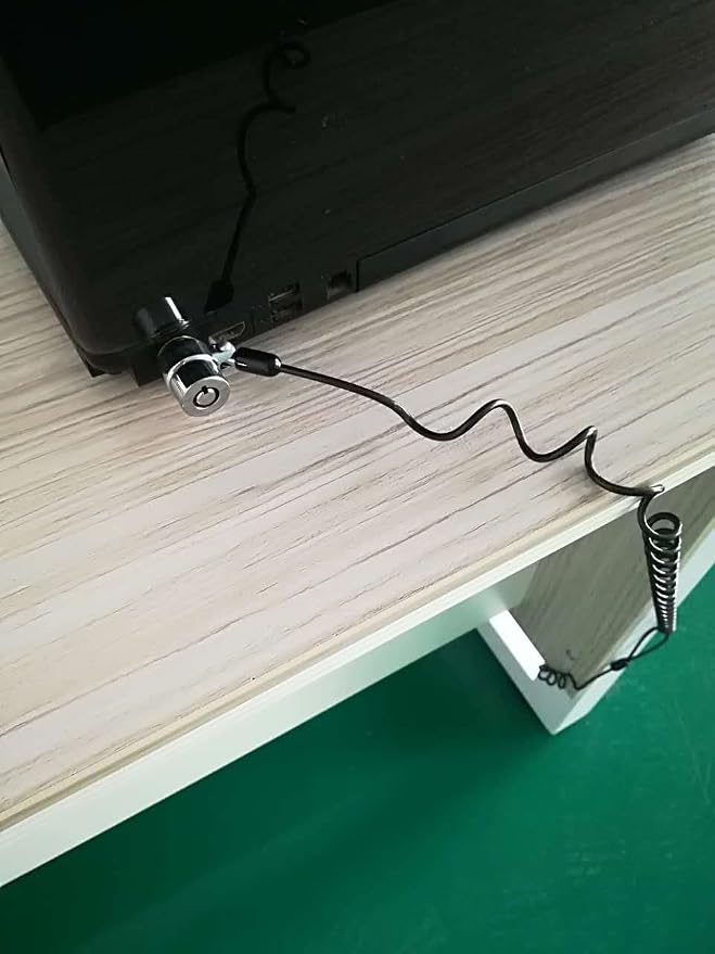 Security Retractable Cable Lock Portable Keyed Laptop Lock 5 Keys 8Ft - Image 4