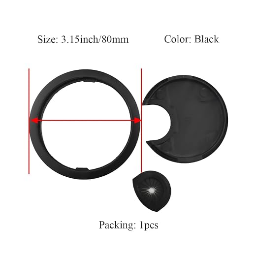 HAHIYO 1Pcs 3.15Inch/80mm Black Zinc Alloy Desk Grommet Wire Grommet Cable - Image 2