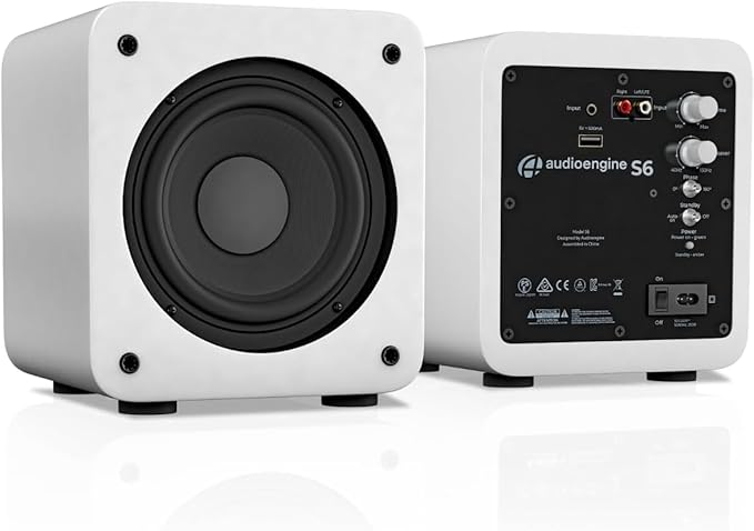 Audioengine S6 210W Compact Powered Mini Subwoofer- Powerful Bass in a Small - Image 3