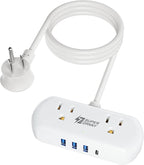SUPERDANNY Power Strip with USB, Mini Desktop Charging Station with 2 by SUPERDANNY