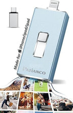 USB Flash Drive 256GB, Apple MFi Certified Photo Stick by Patianco