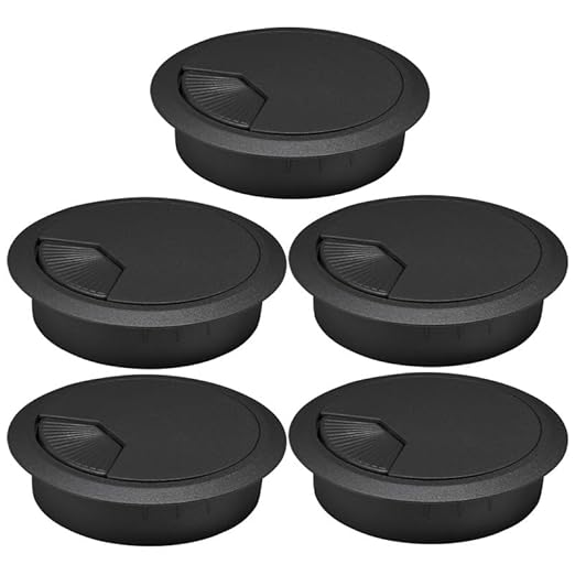 5 Pcs Desk Grommet 2-3/8" / 60 mm, Desk Cord Hole Cover, Cable Grommet ABS by EASYEAH