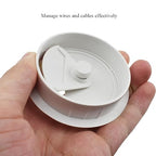HAHIYO 2Pcs 2.4Inch/60mm White ABS Plastic Sector-Shaped Desk Grommet Wire - Image 5