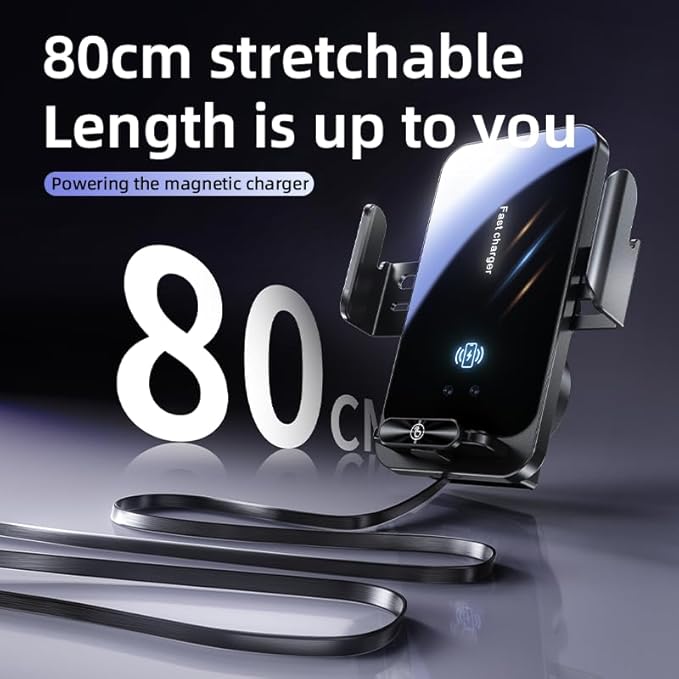 Magnetic Phone Holder Car Wireless Charger, 66W Fast Charging Phone Mount 360 - Image 5
