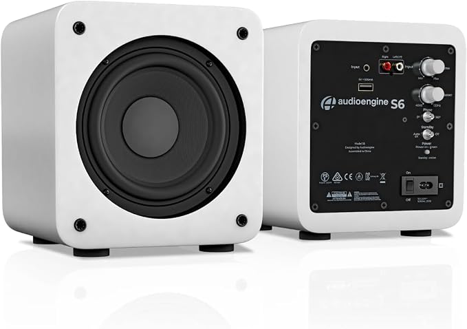 Audioengine S6 210W Compact Powered Mini Subwoofer- Powerful Bass in a Small - Image 6