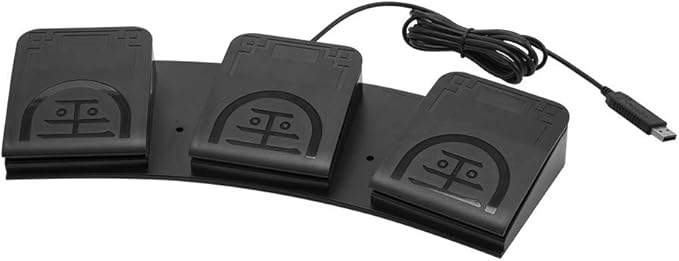 iKKEGOL Upgraded USB Triple Foot Pedal Switch Control 3 Three Key Footswitch by iKKEGOL