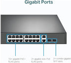 TP-Link TL-SG1218MP 16 Port Gigabit PoE Switch 16 PoE+ Ports @250W, w/ 2 Uplink - Image 6