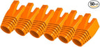 50 Pcs Cat7 Cat7A Cat8 Strain Relief Boot, RJ45 Plug Connector Cover Modular by VIVOCH