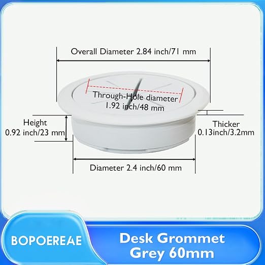 Desk Grommet 2-3/8", Desk Hole Cover - Image 8