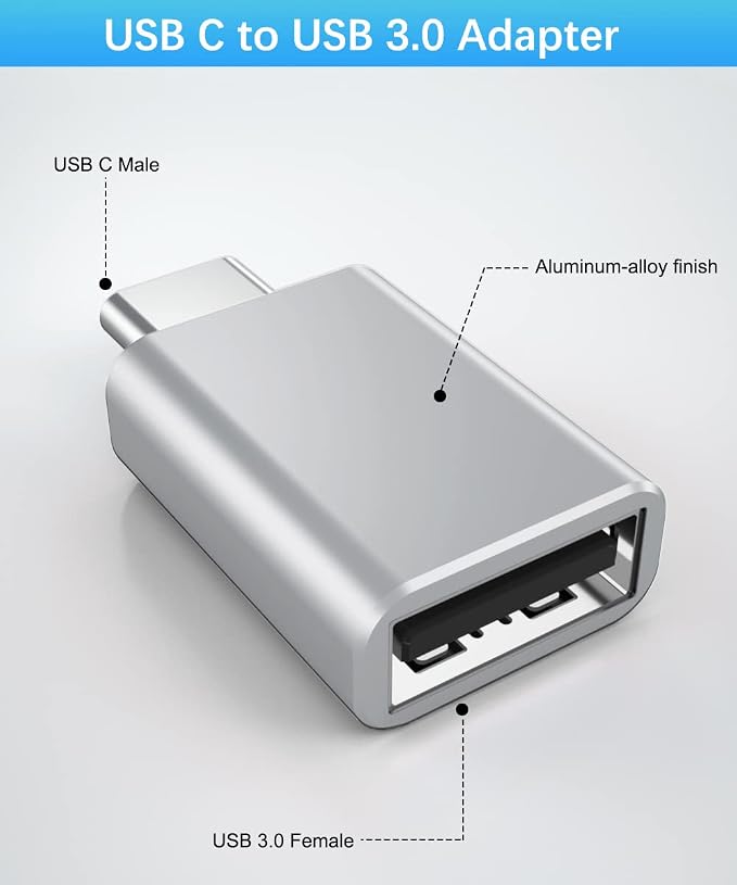 Elebase USB to USB C Adapter&Type C Male to 3.0 Female Adaptor 4PCS, - Image 6