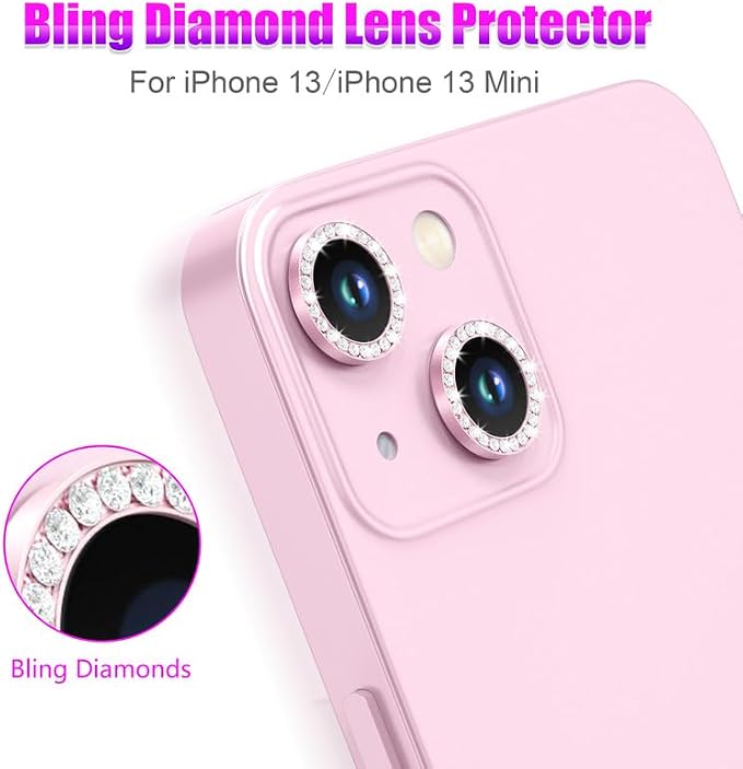 AGVEE 3+3 6 Pack for iPhone 13 6.1 inch / 13 Mini 5.4 inch Camera Lens Cover - Image 4