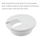 HAHIYO 2Pcs 2Inch/50mm White ABS Plastic U-Shaped Desk Grommet Wire Grommet - Image 5